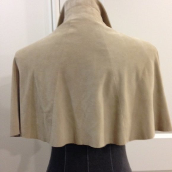 Ralph Lauren Collection Tan Suede Capelet Small - Picture 3 of 6